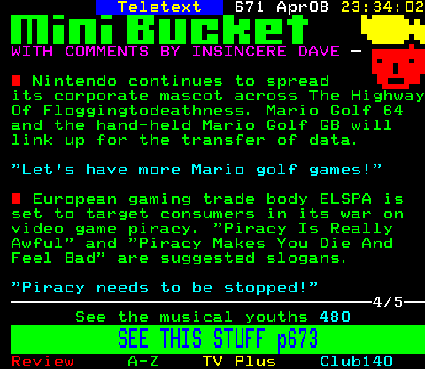 Digitiser, Teletext - 1999