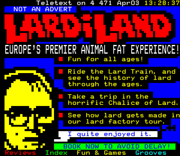 Digitiser Joke Advert: Lardiland