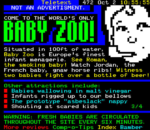 Digitiser Joke Advert: Baby Zoo