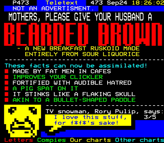 Digitiser Joke Advert: Bearded Brown