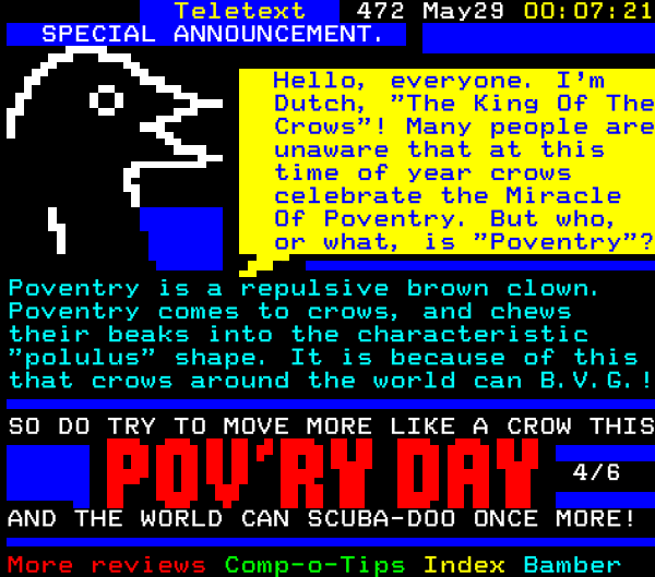 Digitiser Joke Advert: Pov'ry Day