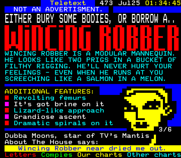 Digitiser Joke Advert: Wincing Robber