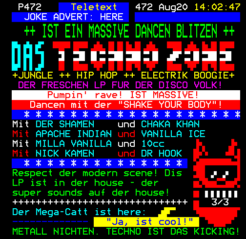 Digitiser Joke Advert: Das Techno Zone