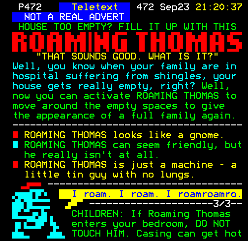 Digitiser Joke Advert: Roaming Thomas