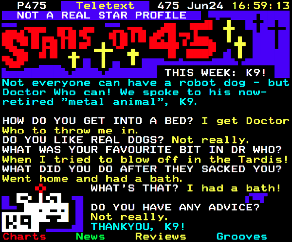 Digitiser Joke Advert: Stars On 475 (472) K9