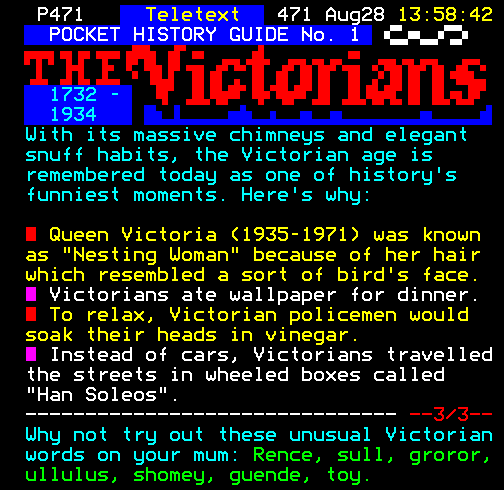 Digitiser Joke Advert: The Victorians