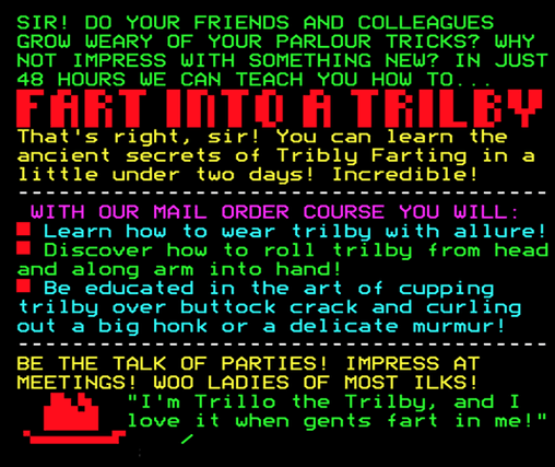 Digitiser Joke Advert: Fart Into A Trilby