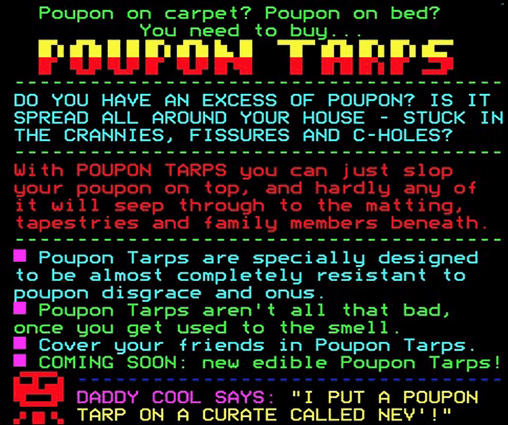 Digitiser Joke Advert: Poupon Tarps