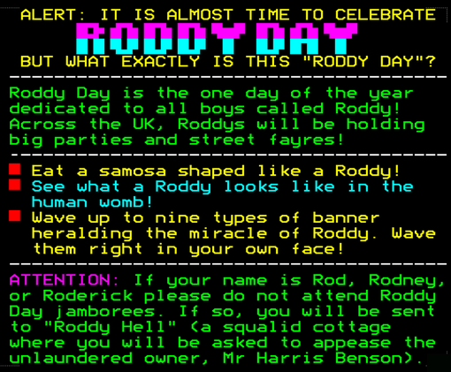 Digitiser Joke Advert: Roddy Day