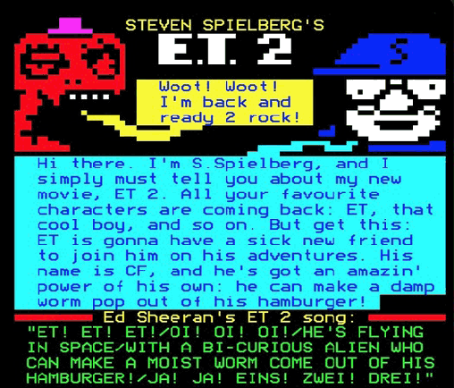 Digitiser Joke Advert: Steven Spielberg's E.T. 2