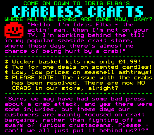 Digitiser Joke Advert: Idris Elba's Crabless Crafts