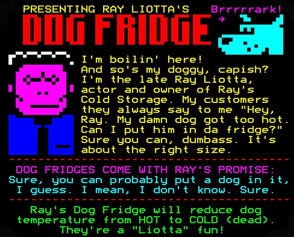 Digitiser Joke Advert: Ray Liotta's Dog Fridge