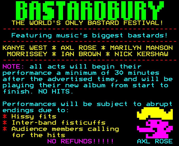 Digitiser Joke Advert: Bastardbury