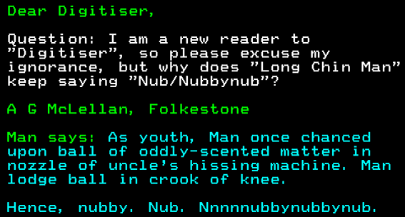 You have messed-up: Digitiser letters