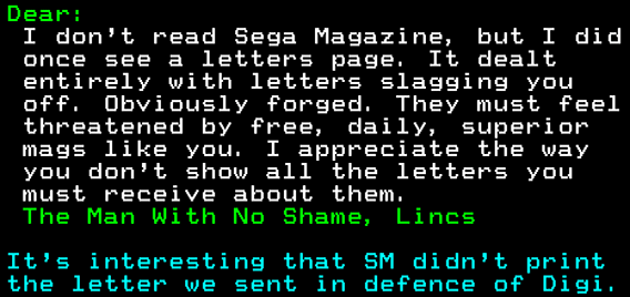 You have messed-up: Digitiser letters