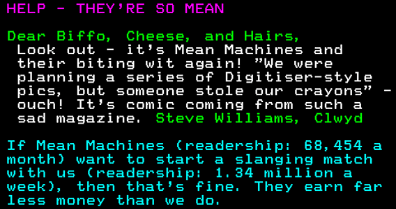 You have messed-up: Digitiser letters