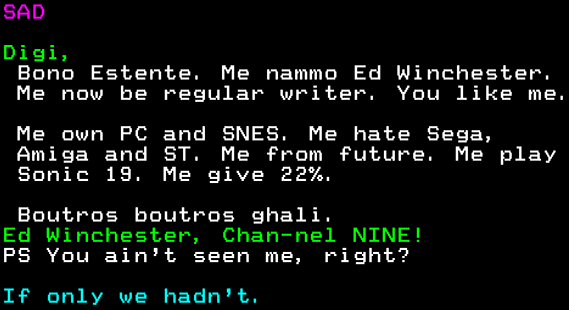 You have messed-up: Digitiser letters