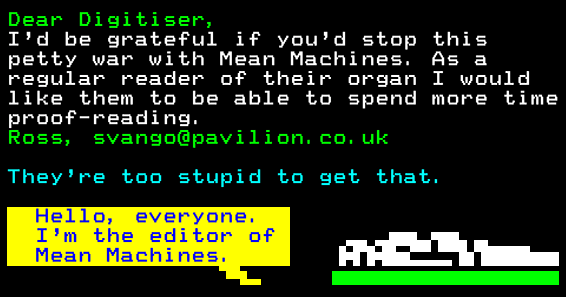 You have messed-up: Digitiser letters