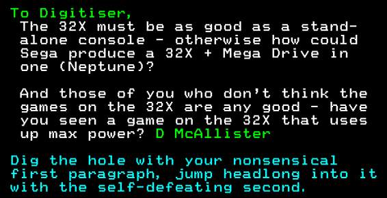 You have messed-up: Digitiser letters
