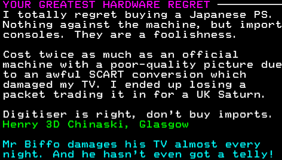 You have messed-up: Digitiser letters