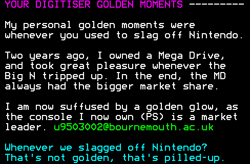 You have messed-up: Digitiser letters