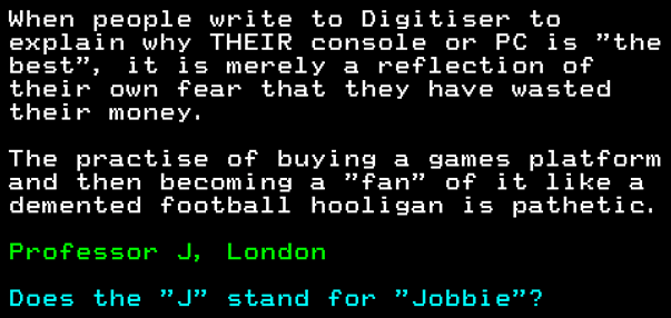 You have messed-up: Digitiser letters