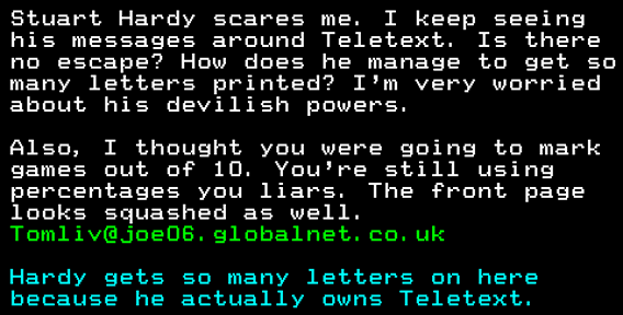 You have messed-up: Digitiser letters