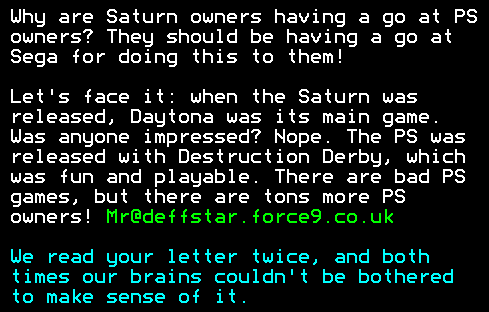 You have messed-up: Digitiser letters