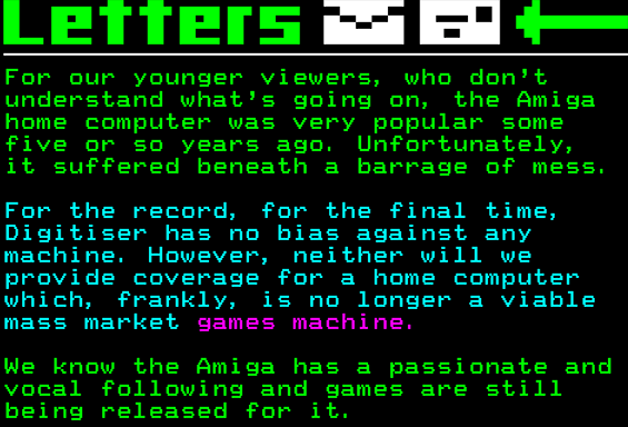 You have messed-up: Digitiser letters