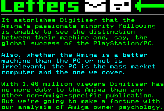 You have messed-up: Digitiser letters