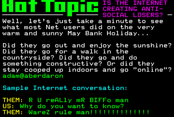 You have messed-up: Digitiser letters