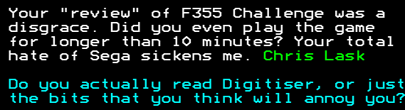 You have messed-up: Digitiser letters