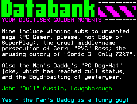 You have messed-up: Digitiser letters