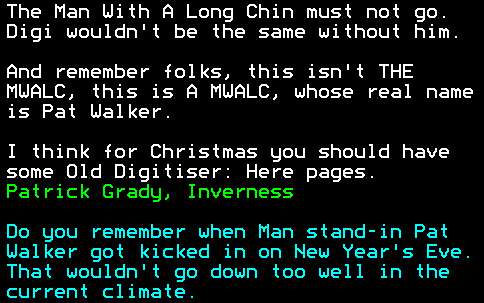 You have messed-up: Digitiser letters