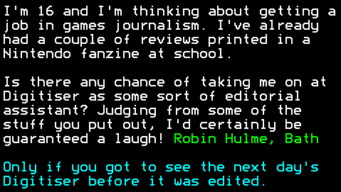 You have messed-up: Digitiser letters