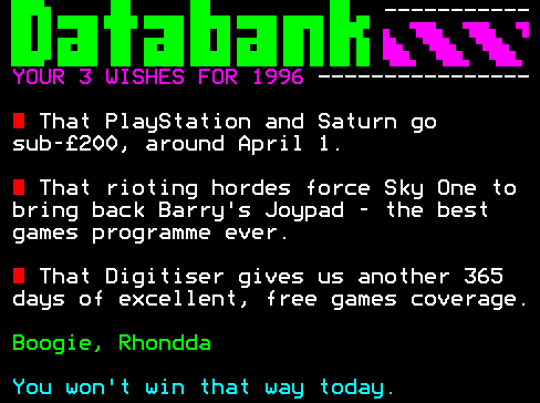 You have messed-up: Digitiser letters