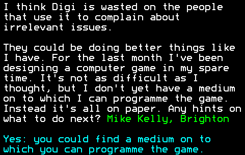 You have messed-up: Digitiser letters