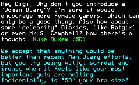 You have messed-up: Digitiser letters