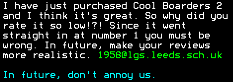 You have messed-up: Digitiser letters