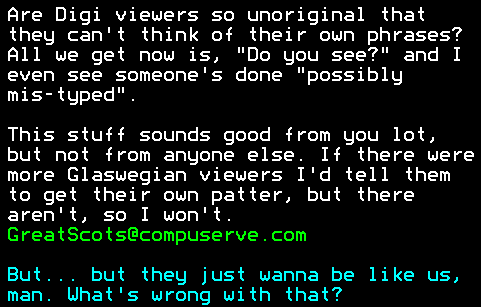 You have messed-up: Digitiser letters