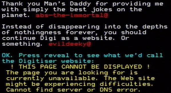 You have messed-up: Digitiser letters