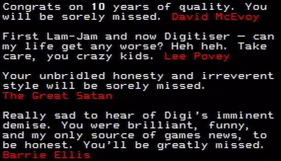 You have messed-up: Digitiser letters