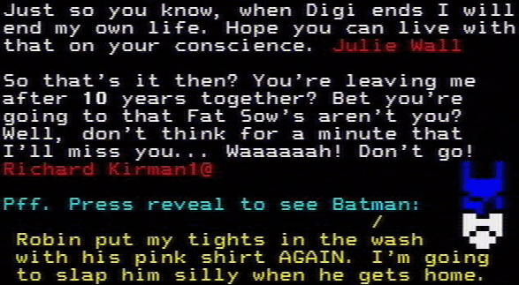 You have messed-up: Digitiser letters