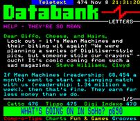 Digitiser Mean Machines letter