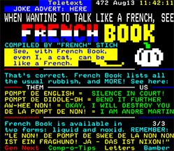 Digitiser fake advert French Book