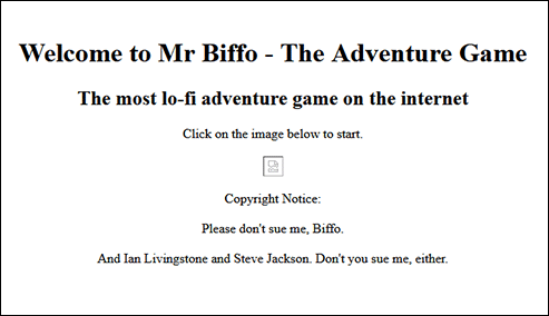 Mr Biffo - The Adventure Game