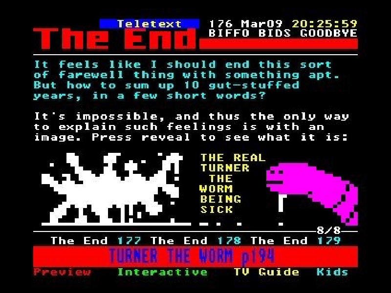 Final Edition Of Digitiser Real Turner The Worm Being Sick