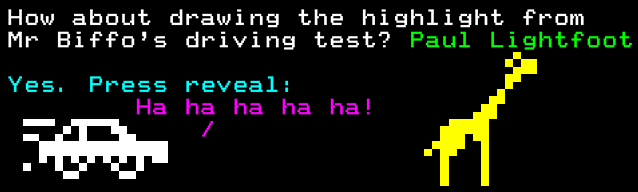 Mr Biffo's driving test