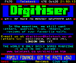 Digitiser's 'Lost Weekend'