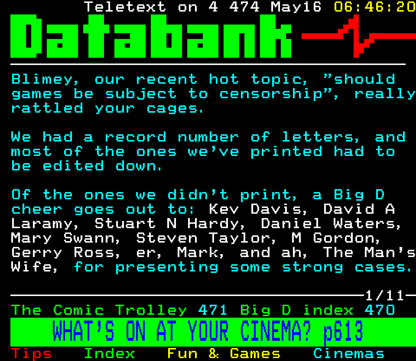 Digitiser, Teletext - 1993